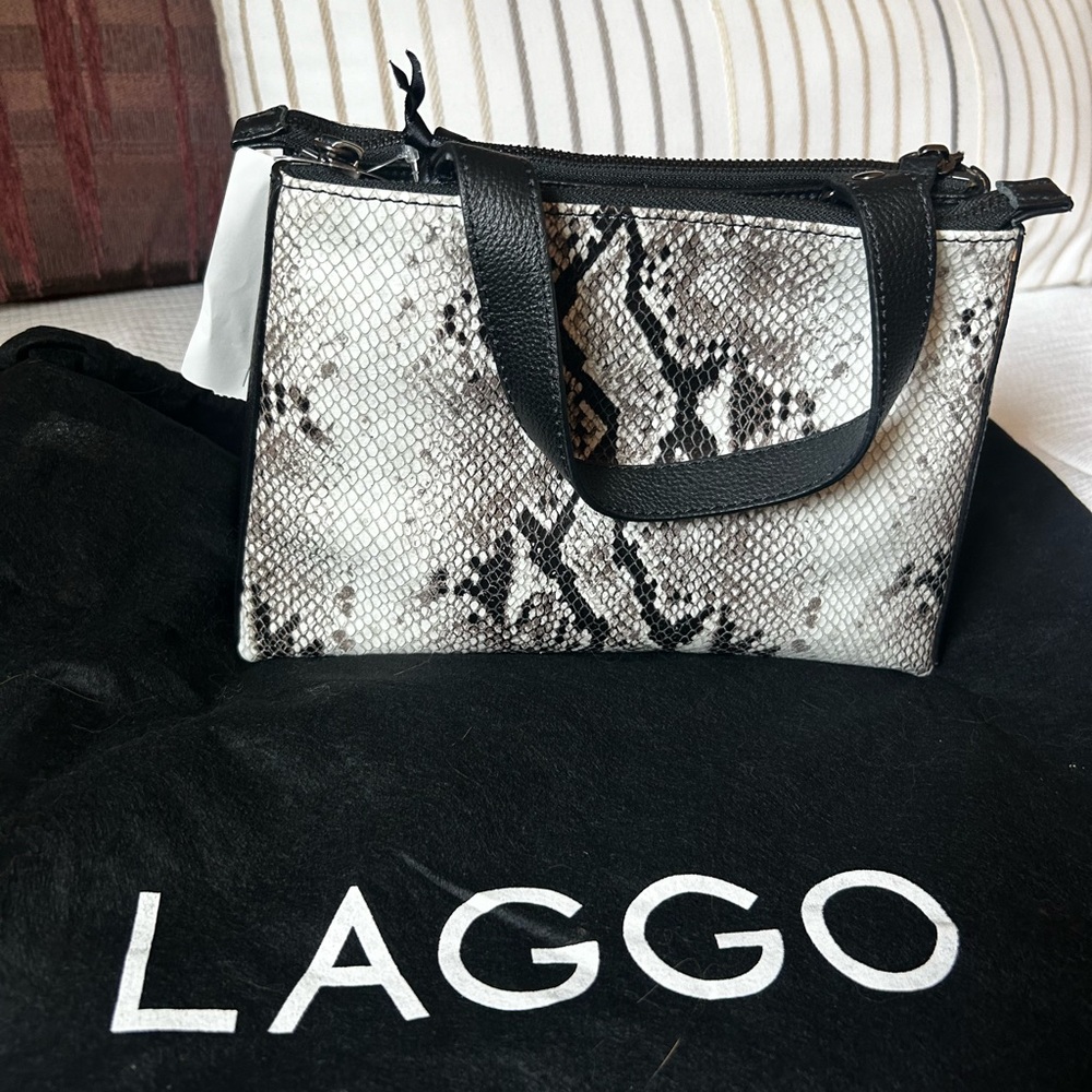 NWT Laggo faux snakeskin purse